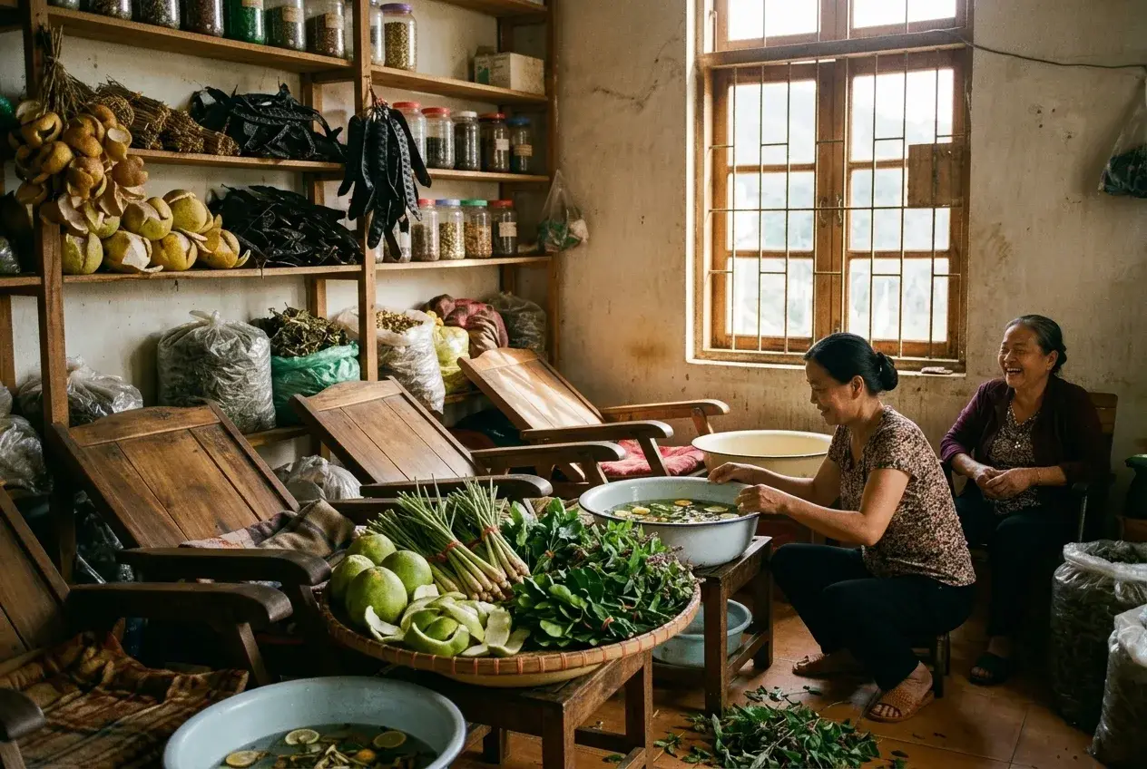 Bốn giường, một bếp nấu lá 3